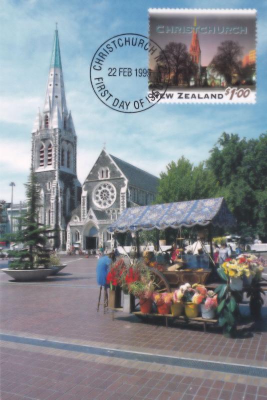 Christchurch Flower Vendor Market Stall New Zealand First Day Cover