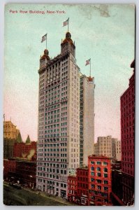 Park Row Building New York NY Allcock's Porous Plasters Building Tower Postcard