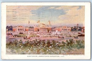 Norfolk Virginia Postcard Auditorium Jamestown Expo Cancel 1907 Richard Rammell