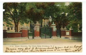 RI - Providence. Brown University, Van Wickle Gates ca 1905  (tear)