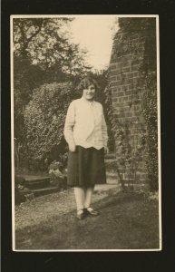 Vintage Portrait of A Lady B&W Real Photo Postcard Unposted