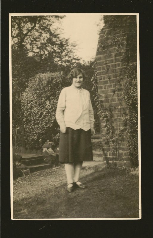 Vintage Portrait of A Lady B&W Real Photo Postcard Unposted