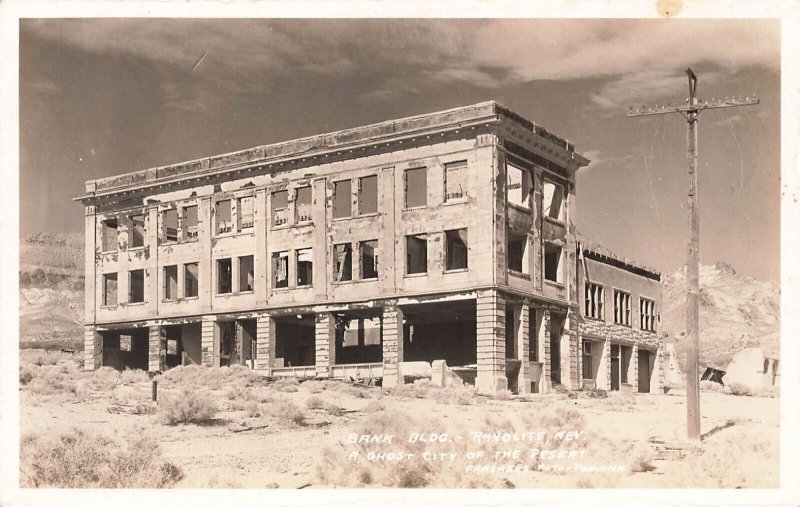 Rhyolite NV A Ghost City Of The Desert Real Photo Postcard,