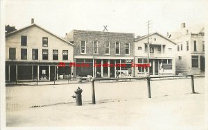 OH, Plymouth, Ohio, RPPC, Street Scene, Business Section, Photo