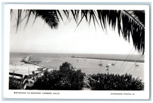 c1940 Entrance Exterior View Newport Harbor California Vintage Antique Postcard