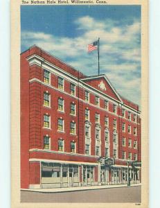 Unused Linen NATHAN HALE HOTEL Willimantic Connecticut CT u8497