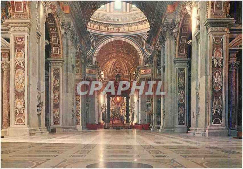 Postcard Modern Citta del Vaticano Interior of St. Peter's Basilica