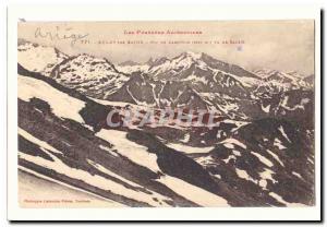 Aulus les Bains Old Postcard Carottos Peak (1880m) seen Saleix