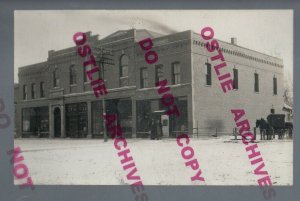 Dallas Center IOWA RPPC 1908 MAIN STREET nr Perry Ankeny Des Moines Waukee IA