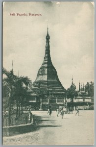 THAILAND BANGKOK SULE PAGODA ANTIQUE POSTCARD