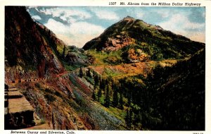 USA Mt Abram From The Million Dollar Highway Colorado Vintage Postcard 09.83