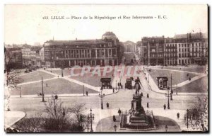 Postcard Old Lille Place de Ia Republique and Inkermann
