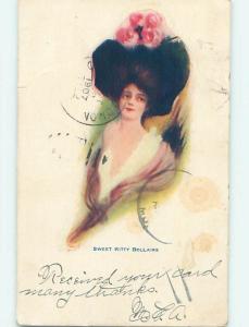 Undivided art nouveau PRETTY GIRL - SWEET KITTY BELLAIRS j6210