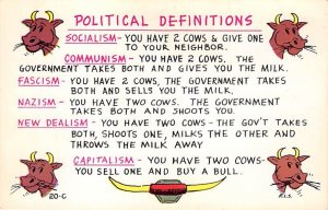 Political Definitions View Postcard Backing 