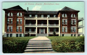 MARSHALLTOWN, IA Iowa ~ ST THOMAS HOSPITAL c1910s Marshall County  Postcard