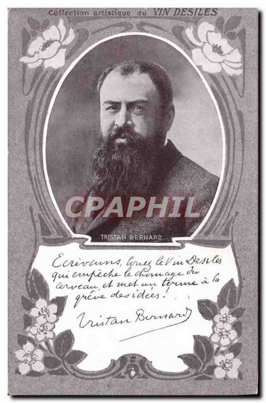 Old Postcard Tristan Bernard Wine Desiles