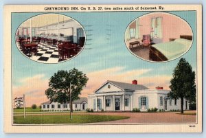 Somerset Kentucky Postcard Greyhound Inn Two Miles South Country Cafeteria 1948