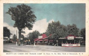 Schenectady New York Brust's Log Cabins and Trailer Camp Coke Sign PC AA67784