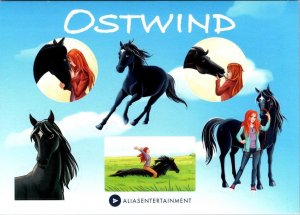 Germany  OSTWIND ADVERTISING Mika & Horse Windstorm Book Series 4X6 Promo Card