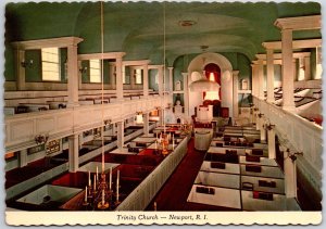 Trinity Church Newport Rhode Island RI Corner Church And Spring Street Postcard