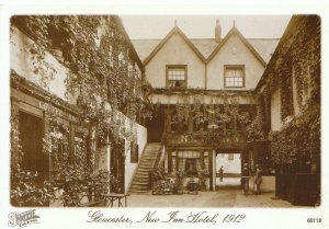 Gloucestershire Postcard - New Inn Hotel 1912 - Gloucester - Ref TZ5196