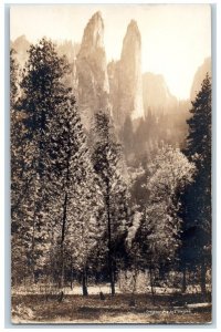 c1910's Cathedral Spires View Boysen Yosemite CA RPPC Photo Unposted Postcard 