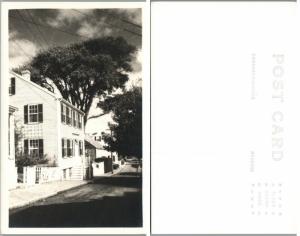 AMERICAN TOWN STREET SCENE VINTAGE REAL PHOTO POSTCARD RPPC