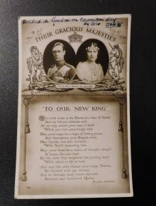 Mint England Royalty Postcard RPPC TM Their Majesies King George VI Elizabeth I