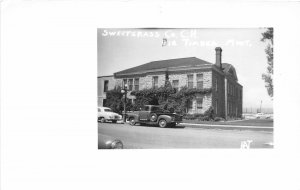 J4/ Big Timber Montana RPPC Postcard c1950 Sweetgrass County Court House 180