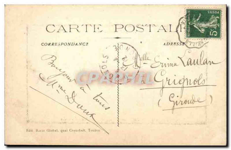 Old Postcard Tamaris Sur Mer The coat of Interior Michel Pacha Lions gardens