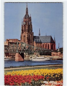 Postcard Main River and Cathedral, Frankfurt, Germany