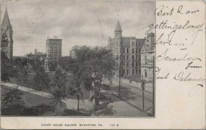 Postcard Court House Square Scranton PA 1906