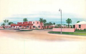 Postcard Florida Jacksonville Capri Restaurant Motel 1950s Drewcolor 23-4419