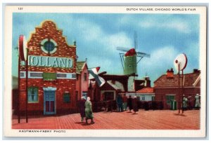 c1940's Dutch Village Exhibit Chicago World's Fair Chicago Illinois IL Postcard