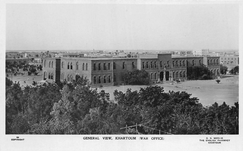 US5362 general view khartoum war office  real photo sudan africa