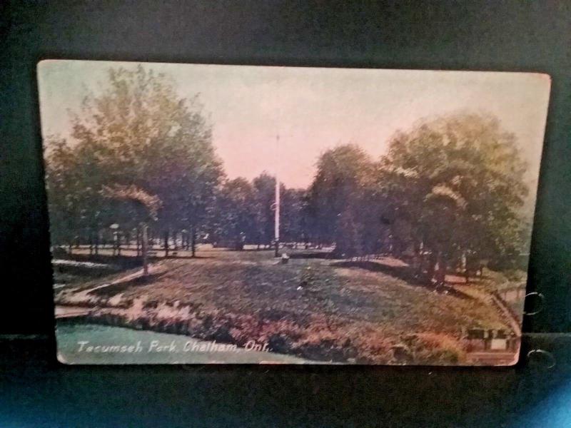 Postcard Tecuseh Park, Chatham, Ontario, Canada 1908    Z4
