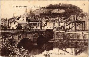 CPA JOINVILLE Le Grand Pont, la passerelle et coté de l'ancien chateau (616466)