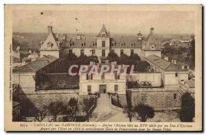 Cadillac sur Garonne Postal Old Old Castle Map bati by Duke D & # 39Eperon Sc...