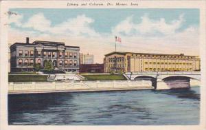 Iowa Des Moines Library and Coliseum 1945