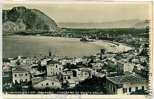 03232 VINTAGE POSTCARD: MONDELLO LIDO - PALERMO: PHOTOGRAPHIC-