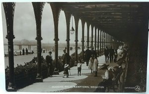 Young Children Playing Madeira Walk Brighton Sussex Vintage Postcard c1910