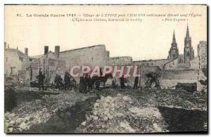Old Postcard The Great War Village Of L & # 39Epine Pres Chalons Completely D...