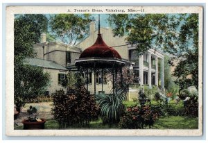 c1920s Tonnar's Home Exterior Garden Scene Vicksburg Mississippi MS Postcard