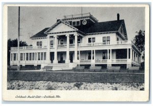 1907 Oshkosh Yacht Club Building Steps Entrance Oshkosh Wisconsin WI Postcard