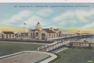 New Jersey Ventnor City Municipal Pier Designed For Rest Pleasure And Conteni...