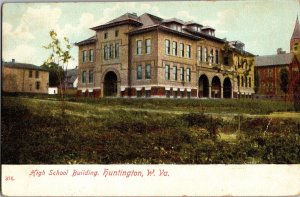 High School Building, Huntington WV Vintage Postcard N41