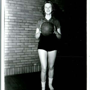 c1950s Marshalltown, IA High School Girl Basketball RPPC Real Photo Postcard A45