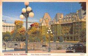 Flower Baskets and Empress Hotel Victoria 1953 Missing Stamp 