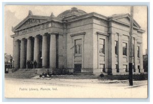 c1910 Public Library, Muncie Indiana IN Marlon Stewart Unposted Postcard 