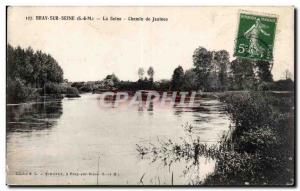 Bray sur Seine - La Seine - Paths Janines - Old Postcard